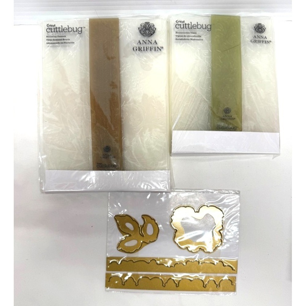 Cuttlebug Anna Griffin Flower and Borders Cutting Dies and FOLDERS SET! RARE‎
